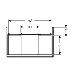 Geberit ONE Unterschrank für Waschtisch, 1 Schublade, Breite Waschtisch 75cm, Höhe 2... GEBERIT-505072008 4025410646101 (Abb. 1)