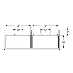 Geberit ONE Unterschrank für Waschtisch, 2 Schubladen, Breite Waschtisch 135cm, H 26... GEBERIT-505076004 4025410630353 (Abb. 1)