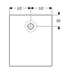Geberit Nemea Rechteckduschwanne 90x75x3,5cm, Mattweiß... GEBERIT-550592001 4025410627186 (Abb. 1)