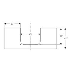 Geberit ONE Waschtischplatte Ausschnitt mittig, Steinzeug, für Aufsatzwaschtisch, 12... GEBERIT-505115001 4025410631015 (Abb. 1)