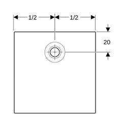 Geberit Nemea quadratische Duschwanne 90x90x3,5cm, Mattweiß... GEBERIT-550591001 4025410627162 (Abb. 1)