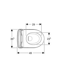 Geberit iCon Set Wand-WC Tiefspüler verkürzte Ausladung geschlossenes Keramikdesign,... GEBERIT-502381001 4025410627995 (Abb. 1)