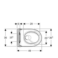 Geberit iCon Set Wand-WC Tiefspüler, verkürzte Ausladung, geschl. Keramikdesign, Tur... GEBERIT-503049JT1 4064746019883 (Abb. 1)