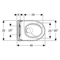 Geberit iCon Set Wand-WC Tiefspüler, verkürzte Ausladung, geschl. Keramikdesign, Tur... GEBERIT-503049JT1 4064746019883 (Abb. 1)