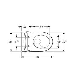 Geberit iCon Set Stand-WC Tiefspüler, wandbündig, geschlossenes Keramikdesign, Turbo... GEBERIT-503080001 4064746021305 (Abb. 1)