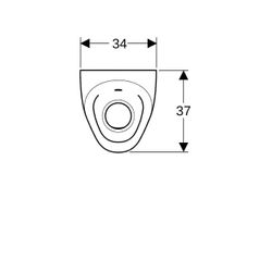 Geberit Selva Urinal für Unterputzsteuerung Zulauf hinten, Weiß... GEBERIT-116080001 4025416530091 (Abb. 1)