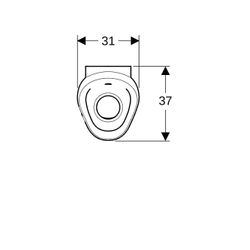 Geberit Preda Urinal mit integrierter Steuerung, Netz Zulauf hinten, Weiß... GEBERIT-116072001 4025416529828 (Abb. 1)