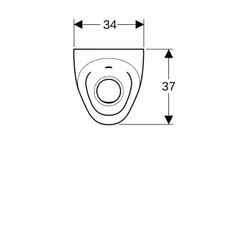 Geberit Selva Urinal mit integrierter Steuerung, Batterie Zulauf hinten, Weiß... GEBERIT-116083001 4025416530312 (Abb. 1)