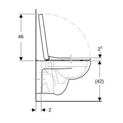 Geberit Renova Plan Set Wand-WC Tiefspüler, Rimfree, mit WC-Sitz Tiefe 54cm, Weiß... GEBERIT-500817001 4025410717948 (Abb. 1)