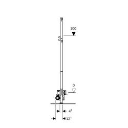 Geberit Duofix Element für Dusche, 130cm Trockenbau, Wandablauf, Wandarmatur Aufputz... GEBERIT-111587001 4025416288954 (Abb. 1)