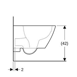 Geberit Smyle Square Wand-WC Tiefspüler, verkürzte Ausladung, geschlossene Form, Rim... GEBERIT-500379011 4025416840657 (Abb. 1)