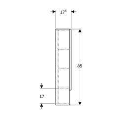 Geberit Renova Plan Spiegelschrank mit 2 Türen, 78,8x85x17,5cm, Lava lackiert matt... GEBERIT-502366JK1 4025410685209 (Abb. 1)