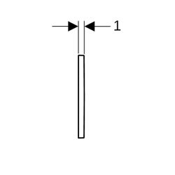 Geberit Omega 20 (ex Omega 30) Drückerplatte, 2-Mengen-Spülung Square, Schwarz/Matts... GEBERIT-115080DW1 4025410693754 (Abb. 1)