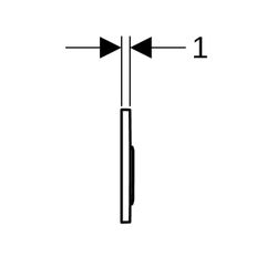 Geberit Kappa 21 Drückerplatte, 2-Mengen-Spülung Platte und Tasten, Weiß, Hochglanz ... GEBERIT-115240KJ1 4025416100256 (Abb. 1)