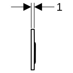 Geberit Betätigungsplatte Omega20, 2-Mengen-Spülung, Kunststoff, Weiß/Chrom, 115085K... GEBERIT-115085KJ1 4025416310679 (Abb. 1)