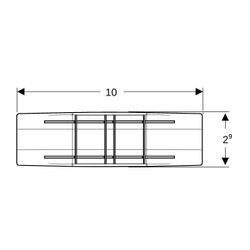 Geberit Verbindungsstück CleanLine 50, Länge 10cm, Breite 2,9cm, Höhe 0,9cm... GEBERIT-154320001 4025410761347 (Abb. 1)