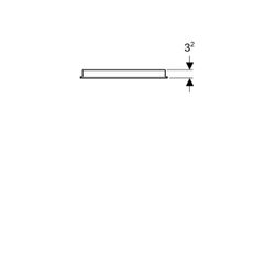 Geberit Option Basic Square Lichtspiegel Beleuchtung oben, 40x70x3cm, Aluminium elox... GEBERIT-502803001 4025410060167 (Abb. 1)