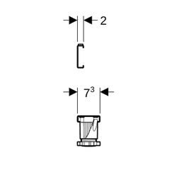 Geberit Set Füße, Traversen, mit Wandanker, für Badewanne aus Sanitäracryl... GEBERIT-554910001 4025410749772 (Abb. 1)