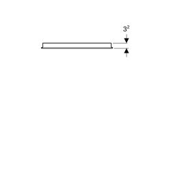 Geberit Option Basic Square Lichtspiegel Beleuchtung oben, 50x70x3cm, Aluminium elox... GEBERIT-502804001 4025410060723 (Abb. 1)