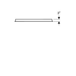 Geberit Option Basic Square Lichtspiegel Beleuchtung oben, 60x70x3cm, Aluminium elox... GEBERIT-502805001 4025410060181 (Abb. 1)