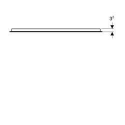 Geberit Option Basic Square Lichtspiegel Beleuchtung oben, 90x70x3cm, Aluminium elox... GEBERIT-502808001 4025410060211 (Abb. 1)