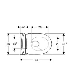 Geberit Acanto Wand-WC-Set Tiefspüler geschlossenes Keramikdesign TurboFlush Weiß, W... GEBERIT-502774001 4025410066831 (Abb. 1)