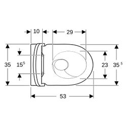 Geberit Acanto Wand-WC-Set Tiefspüler geschlossenes Keramikdesign TurboFlush Weiß, W... GEBERIT-502774001 4025410066831 (Abb. 1)