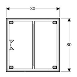Geberit Installationsrahmen für Setaplano Duschfläche bis 100cm, für 4 Füße, Breite ... GEBERIT-154460001 4025416694236 (Abb. 1)