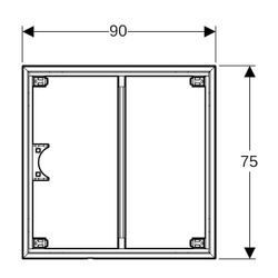 Geberit Installationsrahmen für Setaplano Duschfläche bis 100cm, für 4 Füße, Breite ... GEBERIT-154492001 4025410771032 (Abb. 1)