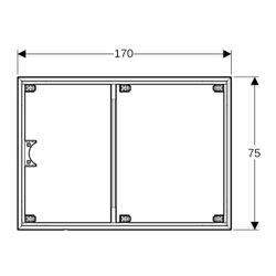 Geberit Installationsrahmen für Setaplano Duschfläche über 100cm, für 6 Füße, Breite... GEBERIT-154493001 4025410771049 (Abb. 1)