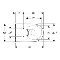 Geberit Bambini Wand-WC, für Kinder, Tiefspüler Rimfree, Höhe 35cm, Weiß, KeraTect... GEBERIT-502959008 4025410101440 (Abb. 1)