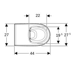 Geberit Bambini Stand-WC für Kleinkinder Tiefspüler Rimfree, Höhe 24cm, Weiß, KeraTe... GEBERIT-502965008 4025410104878 (Abb. 1)