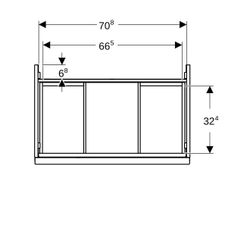 Geberit Acanto Unterschrank für Waschtisch, 1 Schublade/Innenschublade WT 75cm, Lava... GEBERIT-503004JK1 4025410126979 (Abb. 1)