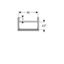 Geberit Acanto Unterschrank für Handwaschbecken, 1 Tür WT 40cm, Eiche Melamin Holzst... GEBERIT-503001JH1 4025410133557 (Abb. 1)