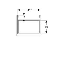 Geberit Acanto Unterschrank für Handwaschbecken, 1 Schublade WT 45cm, Lava lackiert ... GEBERIT-503002JK1 4025410134578 (Abb. 1)