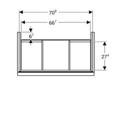 Geberit Acanto Unterschrank für WT 1 Schublade/Innenschublade verkürzte Ausl. WT 75c... GEBERIT-503009JH1 4025410143556 (Abb. 1)