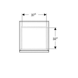 Geberit Acanto Seitenschrank 1 Schublade/Innenschublade H 52cm, Lava lackiert matt/p... GEBERIT-503010JK1 4025410143785 (Abb. 1)