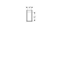 Geberit Hochschrank mit zwei Auszügen 24x180x48cm, Lava matt/Glas, Lava... GEBERIT-503011JK2 4025410144522 (Abb. 1)