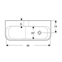 Geberit Bambini Spiel-/Waschlandschaft, 2 Waschplätze, tieferes Becken rechts B 90cm... GEBERIT-502974792 4064746000447 (Abb. 1)