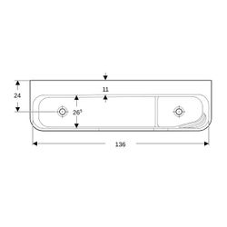 Geberit Bambini Spiel-/Waschlandschaft, 3 Waschplätze, tieferes Becken links B 140cm... GEBERIT-502975FY2 4064746000676 (Abb. 1)