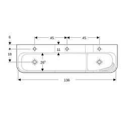 Geberit Bambini Spiel-/Waschlandschaft, 3 Waschplätze, tieferes Becken links B 140cm... GEBERIT-502975791 4064746000706 (Abb. 1)