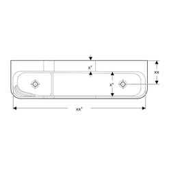 Geberit Bambini Spiel-/Waschlandschaft, 3 Waschplätze, tieferes Becken rechts B 140c... GEBERIT-502976SX2 4064746000768 (Abb. 1)