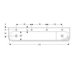 Geberit Bambini Spiel-/Waschlandschaft, 4 Waschplätze, tieferes Becken links B 180cm... GEBERIT-502977SX1 4064746000829 (Abb. 1)