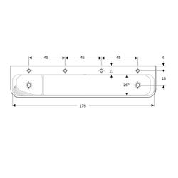 Geberit Bambini Spiel-/Waschlandschaft, 4 Waschplätze, tieferes Becken rechts B 180c... GEBERIT-502978FY1 4064746000874 (Abb. 1)