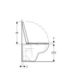 Geberit Renova Set Wand-WC Tiefspüler Rimfree, WC-Sitz T 54cm, Absenkautomatik Quick... GEBERIT-500801001 4025410717818 (Abb. 1)