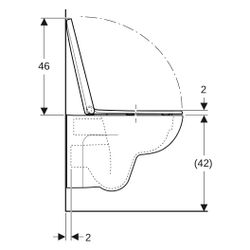 Geberit Renova Set Wand-WC Tiefspüler Rimfree, WC-Sitz T 54cm, Absenkautomatik Quick... GEBERIT-500801001 4025410717818 (Abb. 1)