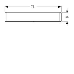 Geberit Option Spiegelschrank mit Beleuchtung, zwei Türen 75x70x15cm Korpus außen ve... GEBERIT-500205001 4025416359777 (Abb. 1)