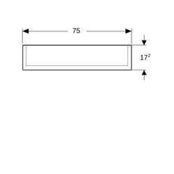 Geberit Option Plus Spiegelschrank mit Beleuchtung zwei Türen 75x70x17,2cm Korpus au... GEBERIT-500206001 4025416356851 (Abb. 1)