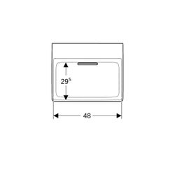 Geberit ONE Waschtisch Abgang horizontal, B 50cm, Tiefe 41cm, ohne Hahnloch, ohne Üb... GEBERIT-505018001 4025410593764 (Abb. 1)