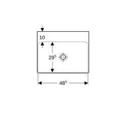 Geberit ONE Waschtisch Abgang vertikal, Breite 50cm, Tiefe 41cm, ohne Hahnloch, ohne... GEBERIT-505021016 4025410953735 (Abb. 1)